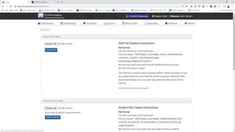 Viewing a student's appointment request in Enriching Students